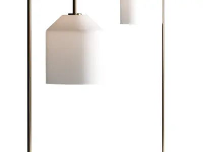Pottery Barn City Glass Floor Lamp 3D model