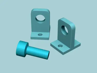 Simple Locker Window Door STL - Lock Set 3D print model