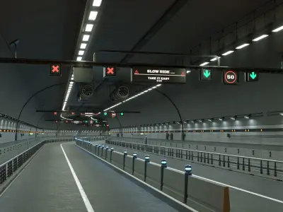 road tunnel 3D model