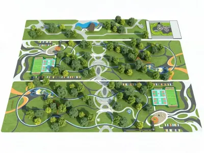 Park Landscape Design 3D model