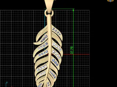 Wing pendant Silver Gold  Print 3D print model