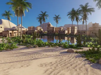 Oasis Scene 3D model
