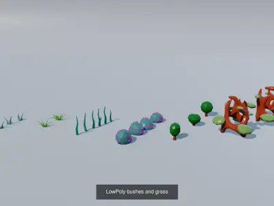 LowPoly alien enviroment PACK