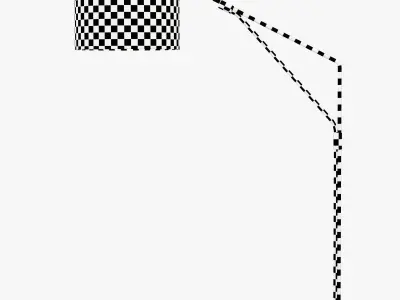 Mid-Century Overarching Floor Lamp 3D model