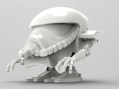Jetroid Robothelmets Series Sci Fi 3D print model
