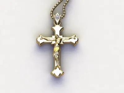 Jesus pendant 3d cad file 3D model
