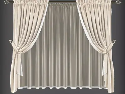 Curtain 3D model 293 Low-poly 3D model