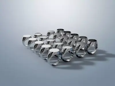 SIGNET RINGS DIFFERENT SIZES  3D print model