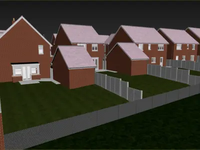 Residential neighborhood 3D model