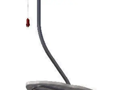 Stone forged metal lamp 3D model