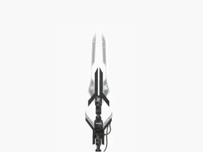 SciFi War Spear A09 Black Camo - Character Design Fashion Low-poly 3D model