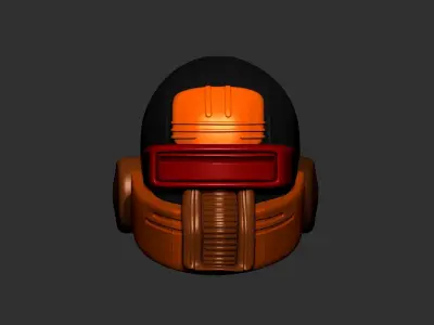 helmet high poly sculpt 3d printable ver 7 3D model 3D model