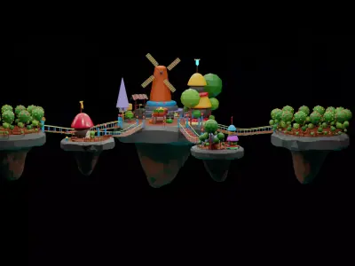 Simplepoly Magic Village - Low Poly Assets Low-poly 3D model Low-poly 3D model