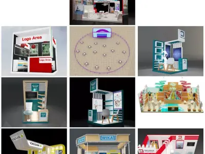 Booth Exhibition Stand G31 3D Model Pack