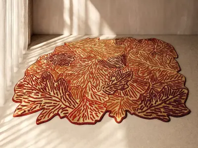 Feuillage Rug 3D model