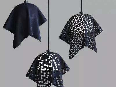 9 Hanging Light Low-poly 3D model
