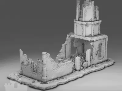 Ruined Church 3D print model