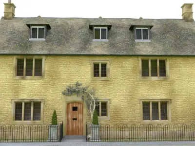 An English Georgian House Cottage 3D model