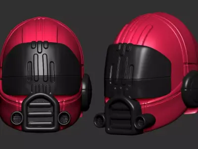 helmet high poly sculpt 3d printable ver 7 3D model 3D model 103