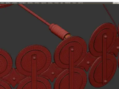 Laura Kirar for Arteriors Rondelle Chandelier Low-poly 3D model