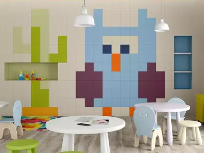 Seamless Solid Red Ceramic Tile With Grout Lines  Texture