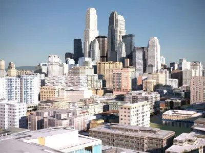 City 18 Low-poly 3D model