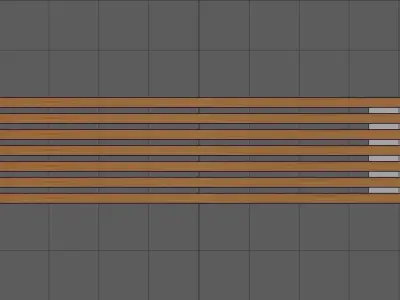 Modern bench 3D model