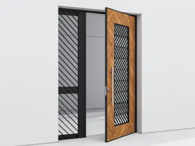 Aluminium door 195 3D model