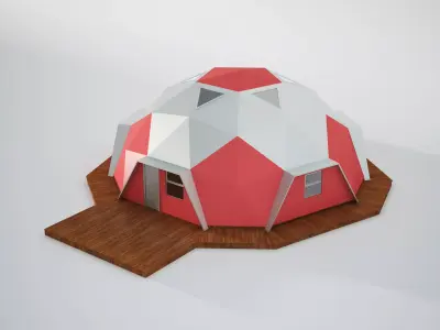 Geodome house 3D model