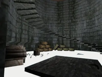 Abandoned Fully-Equipped Medieval Wizard Tower 3D model