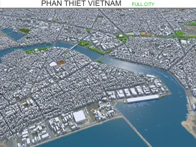 Phan Thiet Vietnam Low-poly 3D model