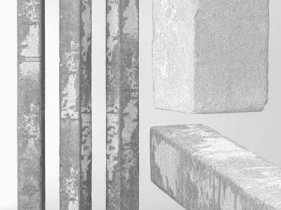 Column concrete 3D model