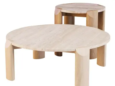 GlobeWest Willa - Coffee and Side Table 3D model