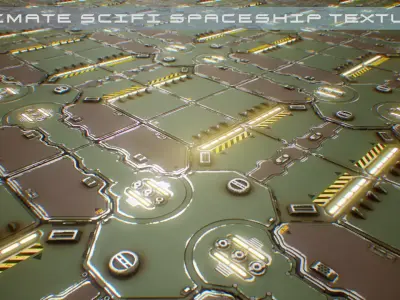 PBR Sci-Fi Spaceship Texture 27 Low-poly 3D model