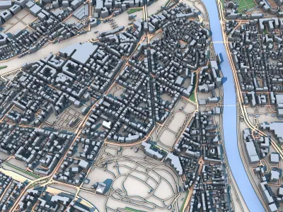 Stuttgart City Germany 3D model