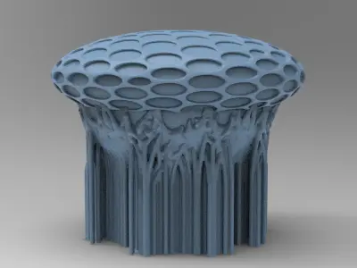 Ivy mushroom root 1 Low-poly 3D model