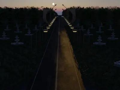 Walk Path Landscape 3D model