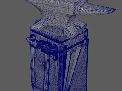 3d practice anvil Low-poly 3D model