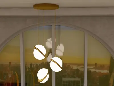 3D Lighting - chandelier modern  3D model