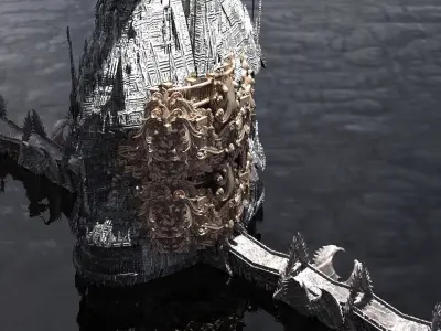 Ocean Cyberpunk Atlantis Deep Base tower 1 3D model