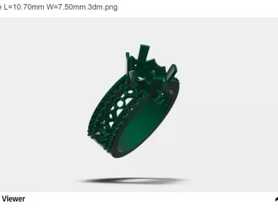 Men Ring With Oval Cut Center stone 3D print model