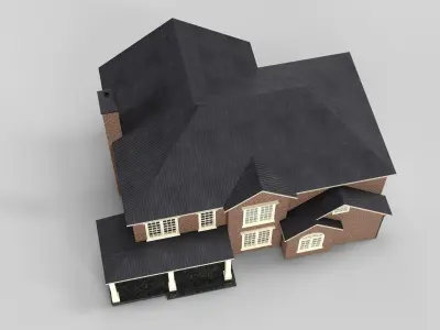 British House Design 11T4  Low-poly 3D model