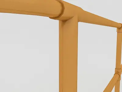 Metal Railling Low-poly 3D model