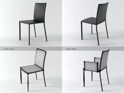 Twiggy four different chairs 3D model