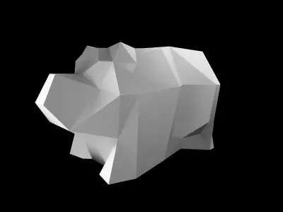 baby bear piggy bank Low-poly 3D model