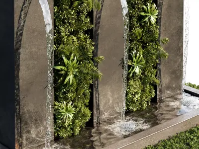 Waterfall fountains cascade 30 3D model