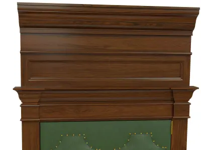 Classic wooden door 05 3D model