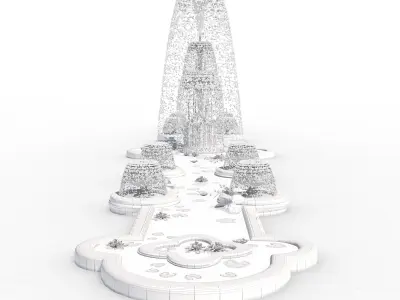 Crystal Fountain 3D model