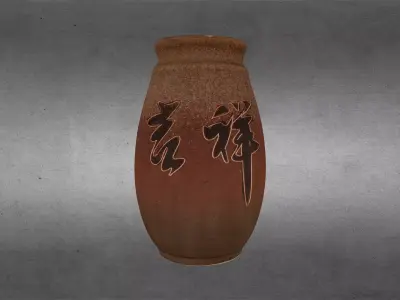 Asian Decorative Vases 3D model