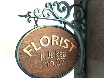 Vintage Signage 001 3D model